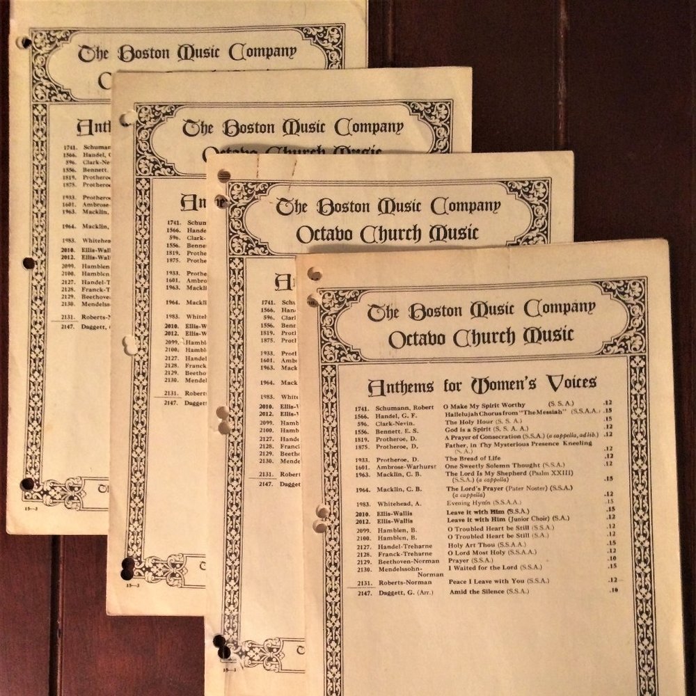 Peace I Leave With You Vintage Sheet Music (SSA)